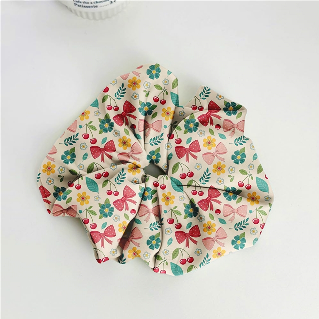 polyester cotton bow fruit series polyester cotton fabric set (4 pcs/set)