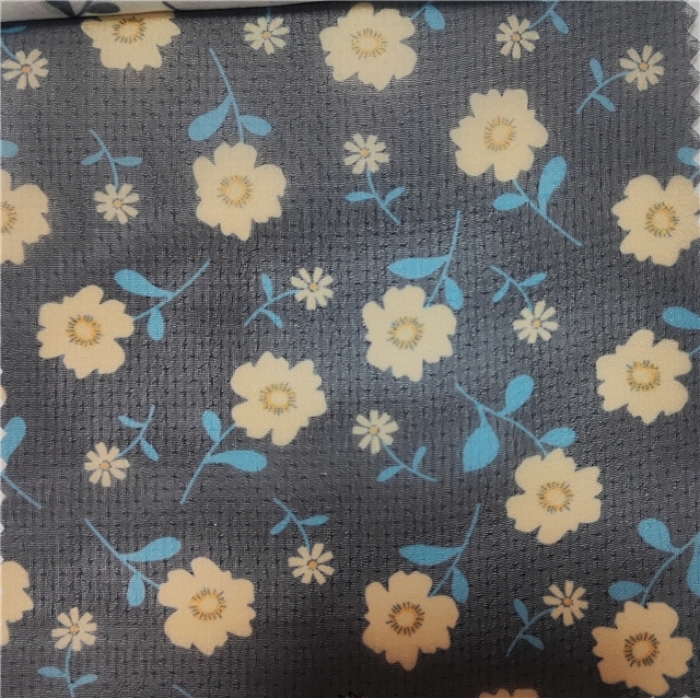 flower printed chiffon fabric