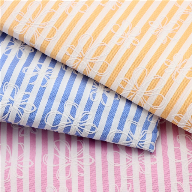 flower offset printing stripe fabric