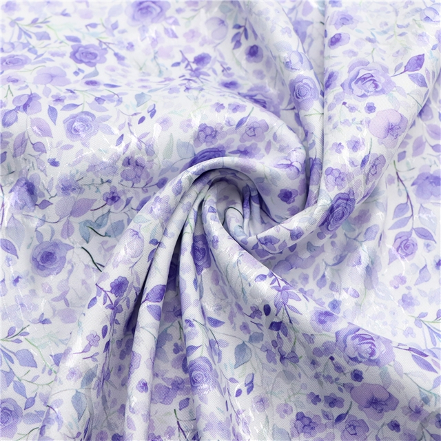 leaf and flower jacquard fabric