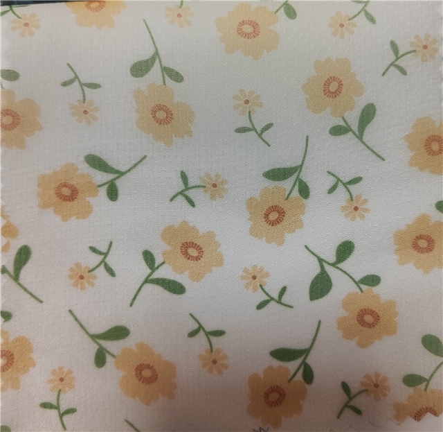 flower printed chiffon fabric