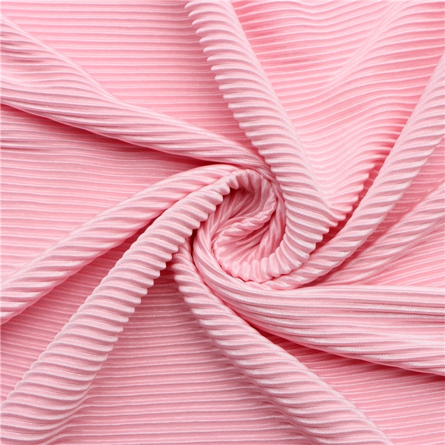 2 ways plain pleated knit fabric 4#pink,50*150cm(19.7*59.1