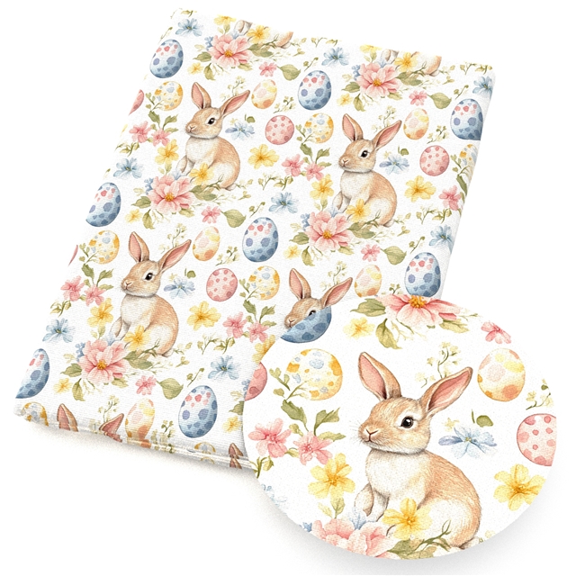 polyester cotton easter series polyester cotton fabric set (5 pcs/set)