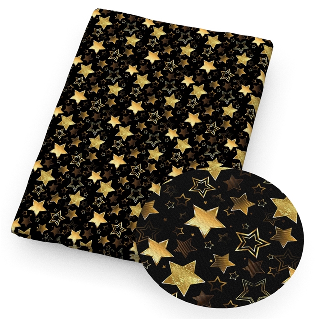 polyester cotton christmas tree snowflakes stars series polyester cotton fabric set (4 pcs/set)