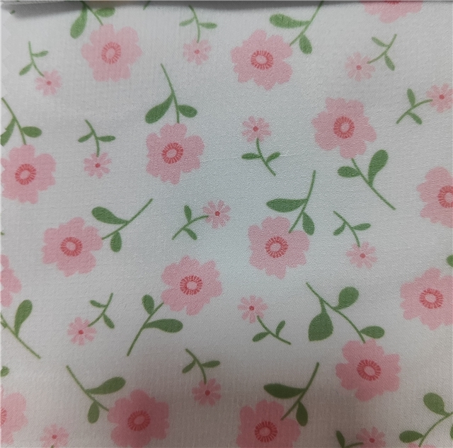 flower printed chiffon fabric