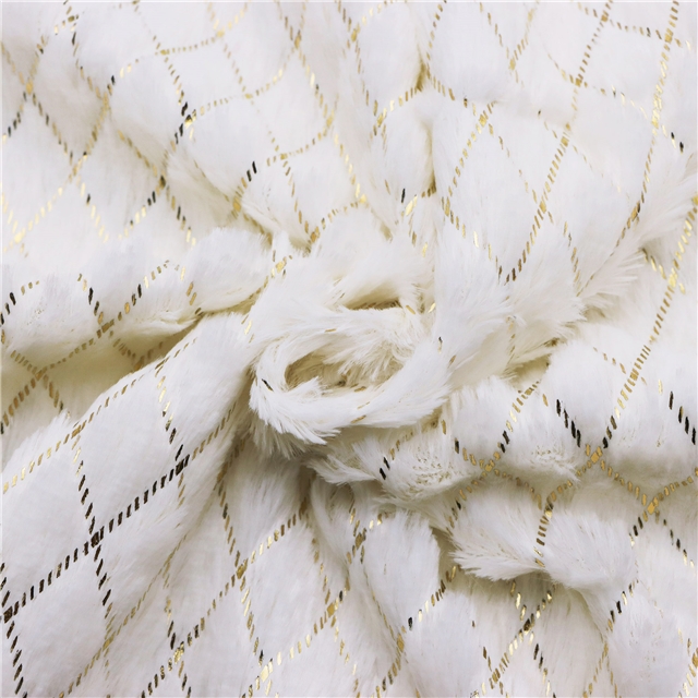hot stamping diamond grid pv velvet fabric