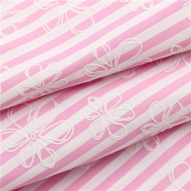 flower offset printing stripe fabric