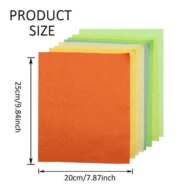100% cotton plain 100% cotton fabric set 2# 20*25cm(7.9*9.8
