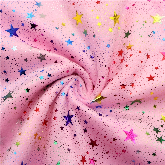 colourful gold hot stamping snake pattern pentagram short plush fabric