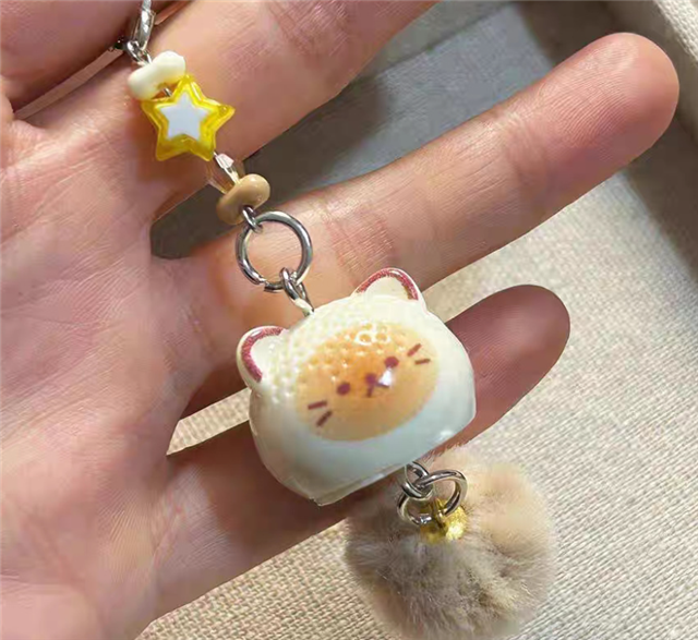 small cat plush  pendant keychain mobile chain