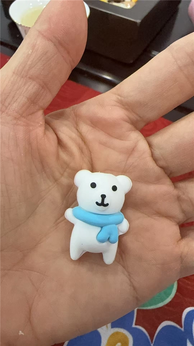 silicone three-dimensional polar bear silicone bead
