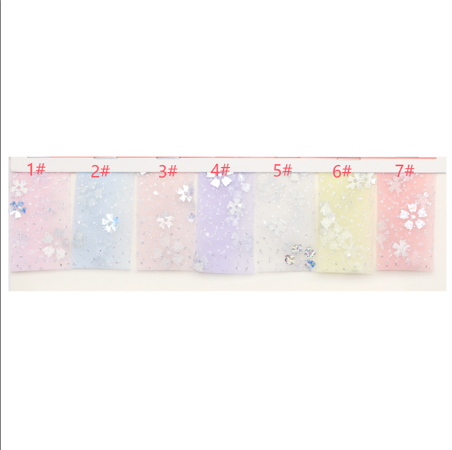 mesh glitter laser sequins flower mesh gauze fabric
