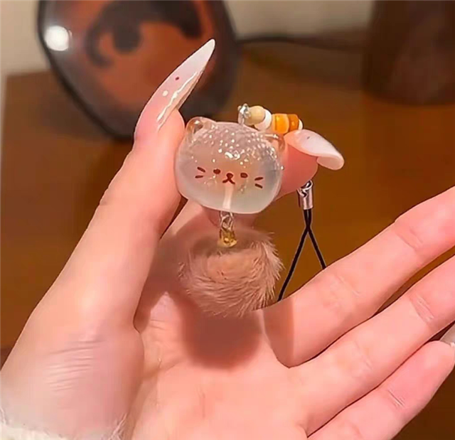 small cat plush  pendant keychain mobile chain