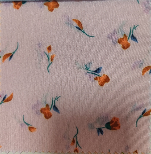 folded printed polyester fabric