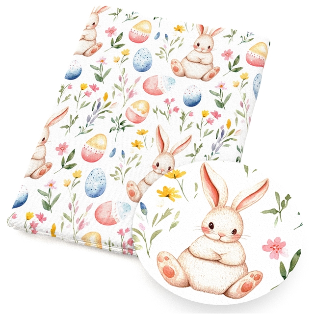 polyester cotton easter series polyester cotton fabric set (5 pcs/set)