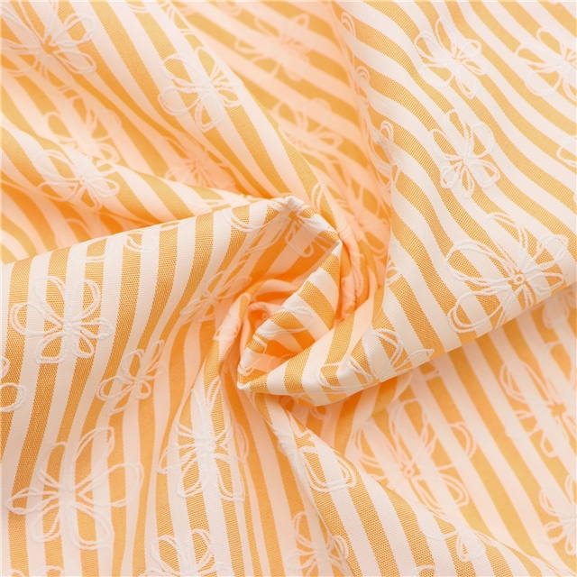 flower offset printing stripe fabric