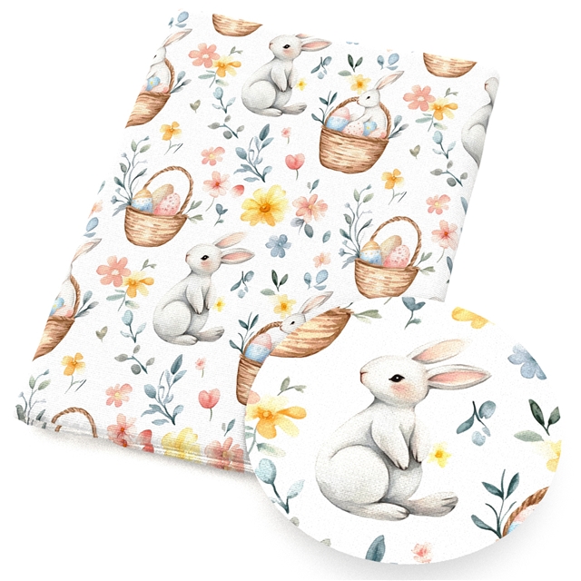 polyester cotton easter series polyester cotton fabric set (5 pcs/set)