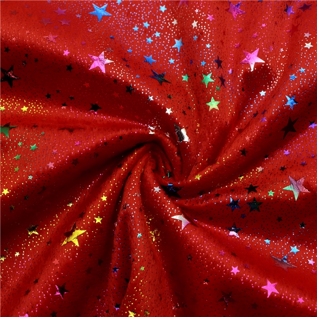colourful gold hot stamping snake pattern pentagram short plush fabric