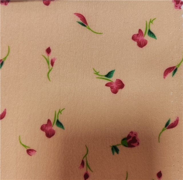 folded printed polyester fabric