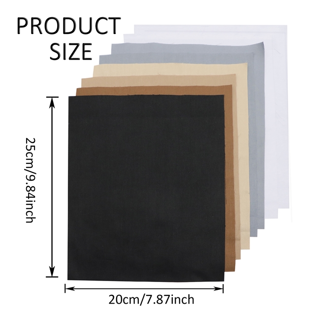 100% cotton plain 100% cotton fabric set 1# 20*25cm(7.9*9.8