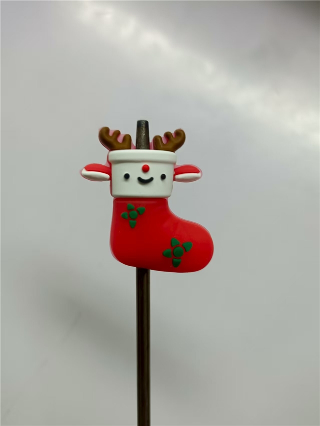 silicone three-dimensional christmas stockings silicone bead