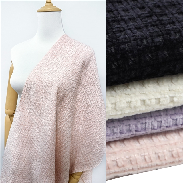plain chenille waffle fabric