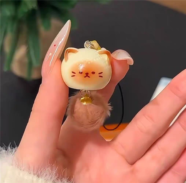 small cat plush  pendant keychain mobile chain