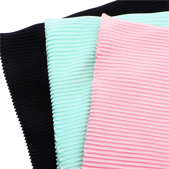 2 ways plain pleated knit fabric 5#light green,50*150cm(19.7*59.1