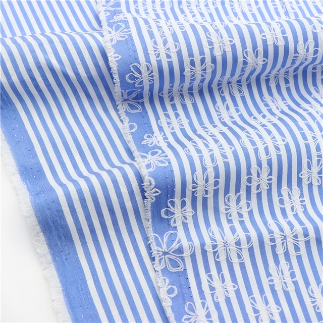 flower offset printing stripe fabric