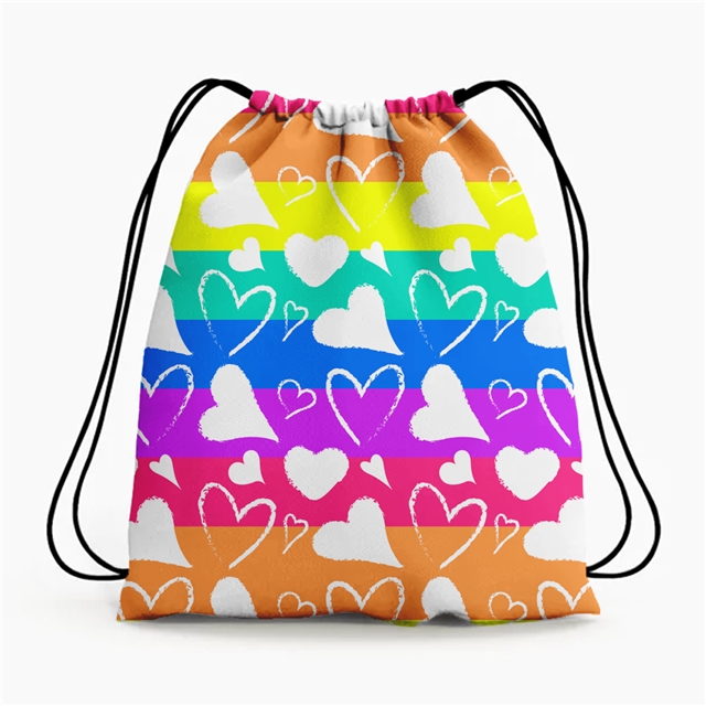 polyester cotton rainbow stars heart series polyester cotton fabric set (4 pcs/set)