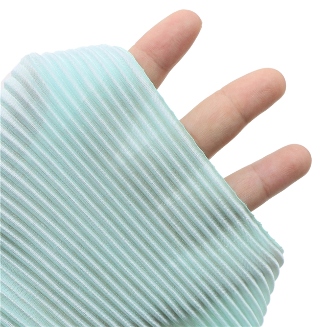 2 ways plain pleated knit fabric 5#light green,50*150cm(19.7*59.1