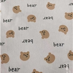 bear printed corduroy fabric