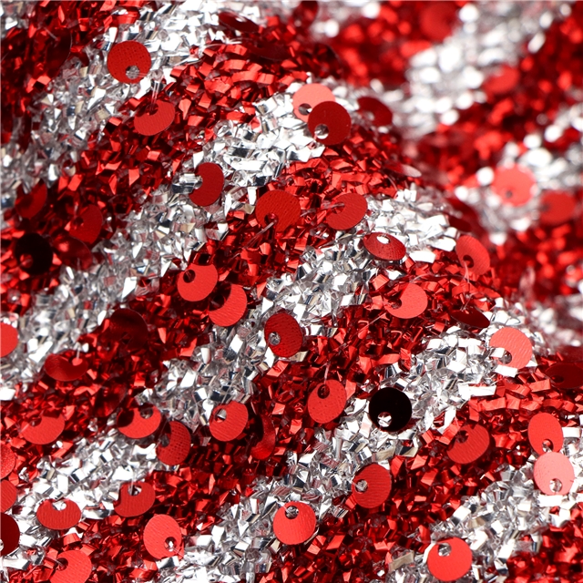 sequins scallion fabric 5#red green silver,50*130cm(19.7*51.2