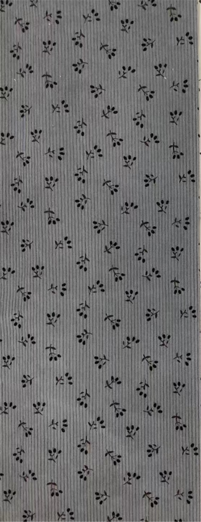 floral printed corduroy fabric