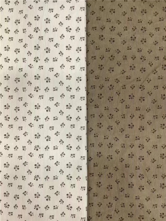 floral printed corduroy fabric