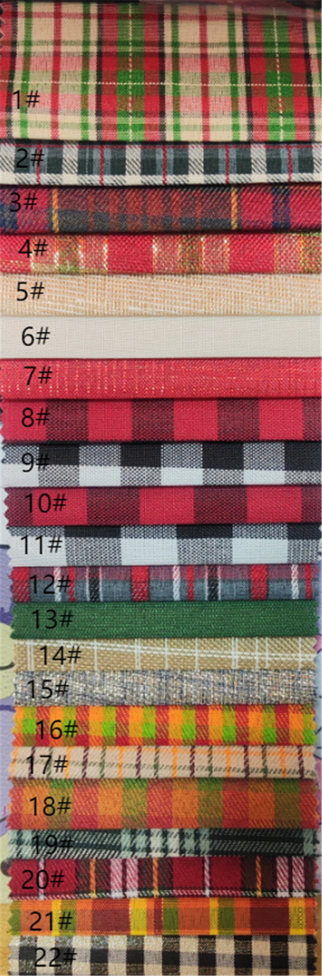 gold and silver thread plaid imitation linen fabric