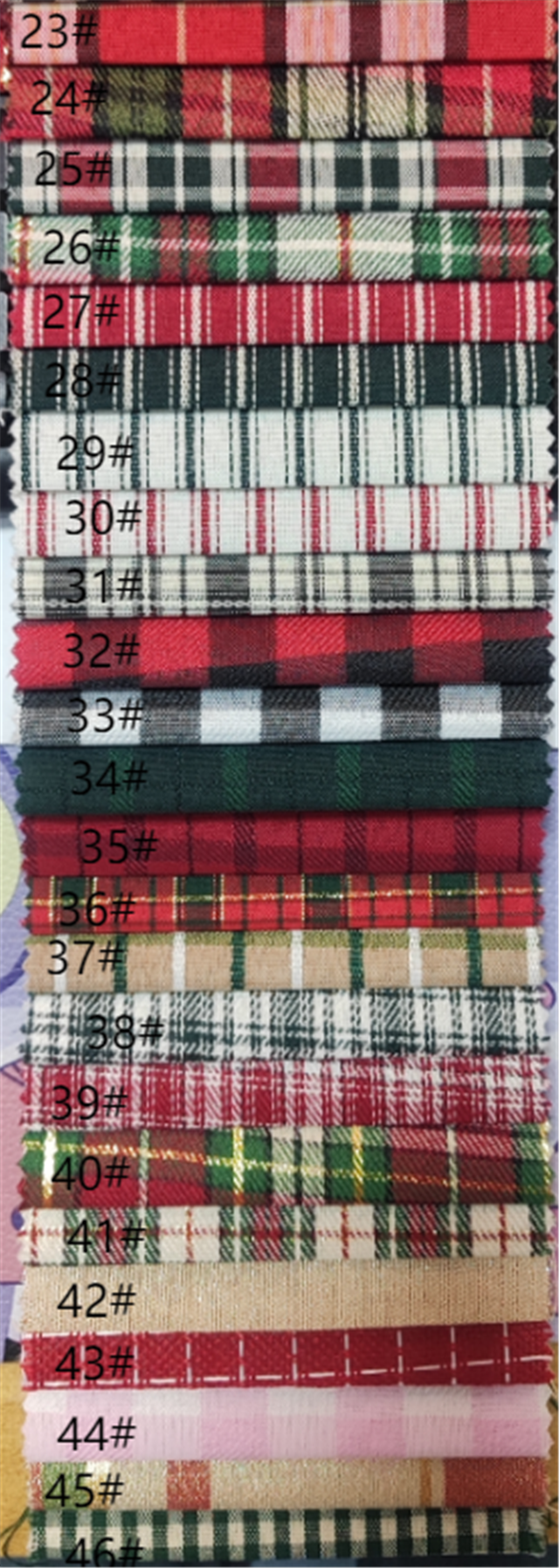 gold and silver thread plaid imitation linen fabric