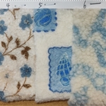 flower bear grid particle printed velvet fabric