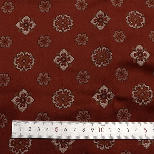 chinese style pipa flower woven brocade jacquard fabric
