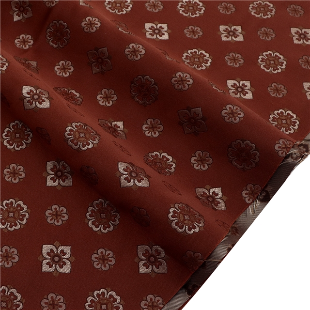 chinese style pipa flower woven brocade jacquard fabric