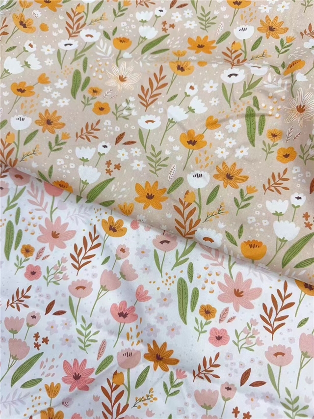 flower 21 cotton twill bottom watermark fabric