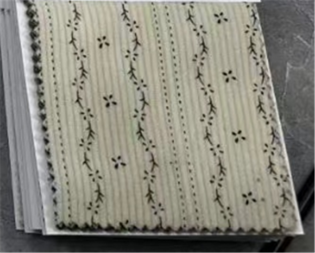 stripe floral printed corduroy fabric