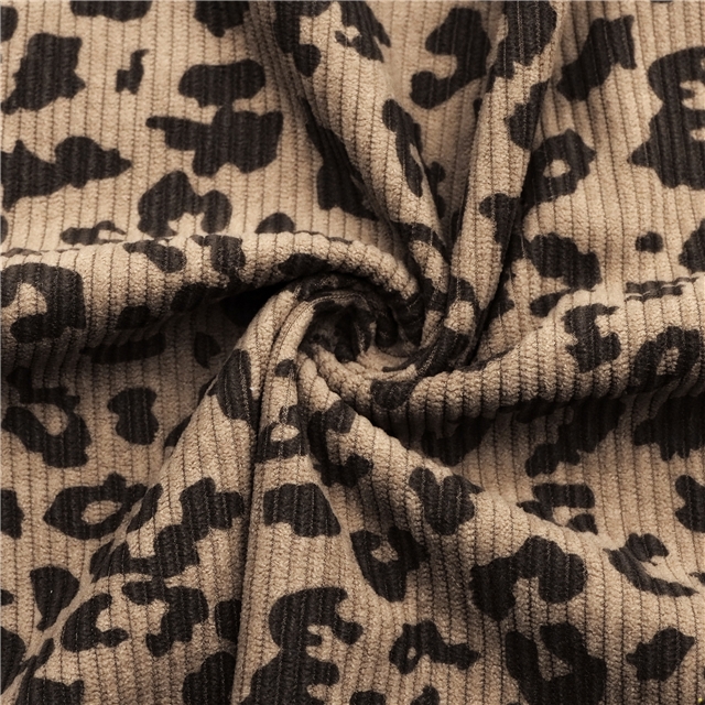 leopard corduroy fabric
