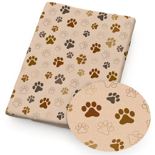 polyester cotton footprint series polyester cotton fabric set (5 pcs/set)
