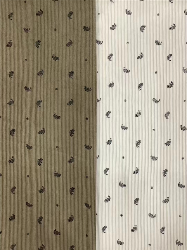 cashew print corduroy fabric