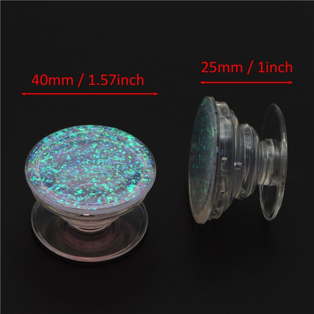 plastic + epoxy creative glitter drop glue retractable mobile phone grip