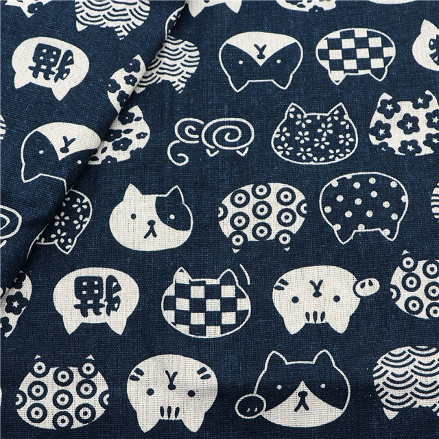 cotton and linen cotton and linen printed fabric 2#,50*150cm(19.7*59.1