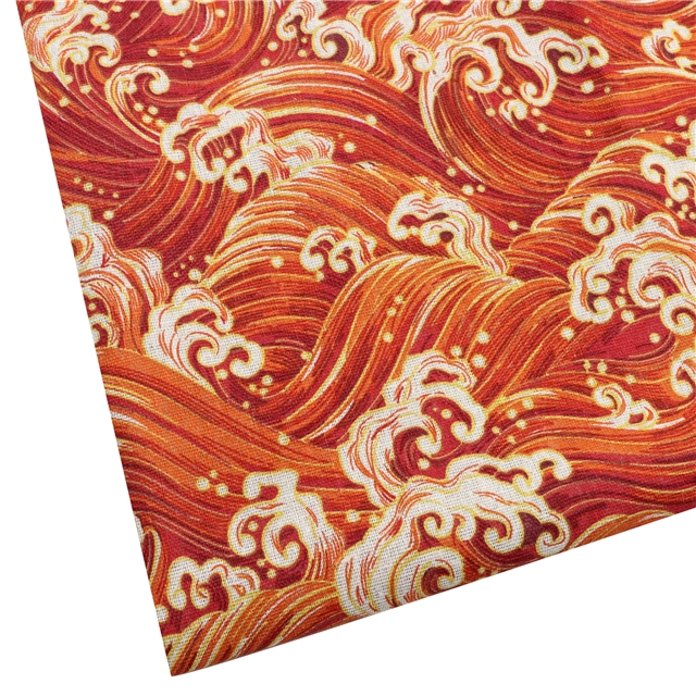 Hefeng hot stamping series linen fabric 2#,50*150cm(19.7*59.1
