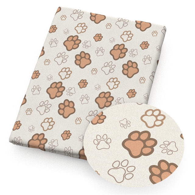 polyester cotton footprint series polyester cotton fabric set (5 pcs/set)