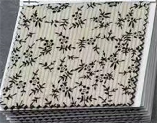 leaf floral printed corduroy fabric